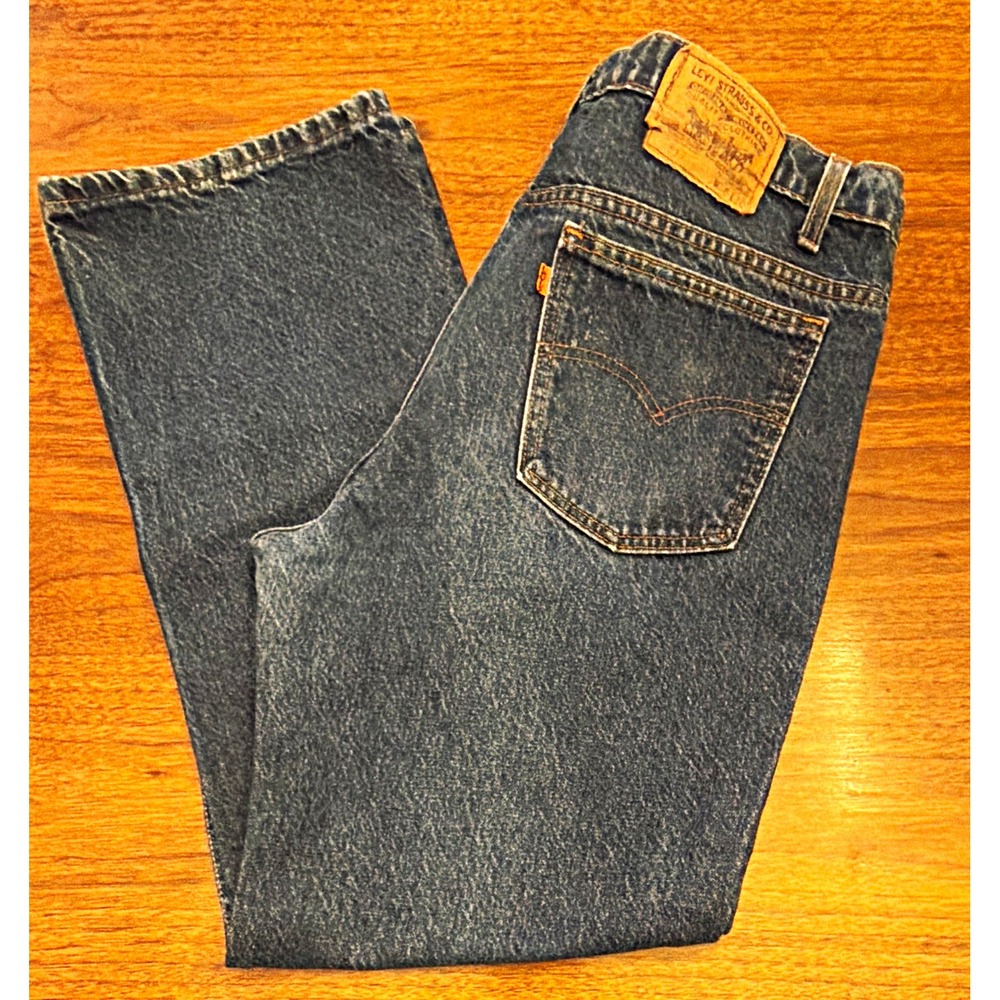 Vintage 90s Levi's 517 Men Bootcut Jeans Orange Tab Regular Fit 38x30 USA Made